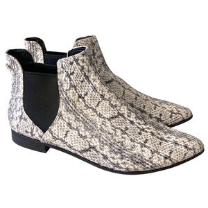 COLE HAAN Hara Python Snakeskin Leather Chelsea Ankle Boots Booties